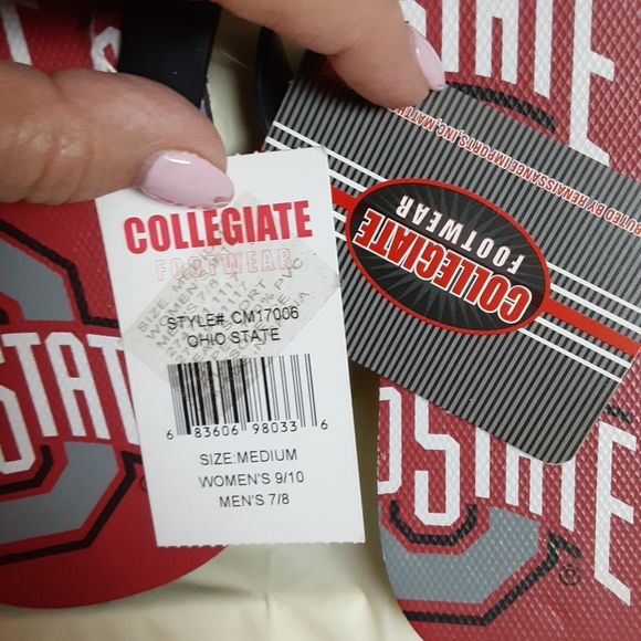 NWT Women Flip Flops Size 9/10 OSU Buckeyes - Picture 6 of 6